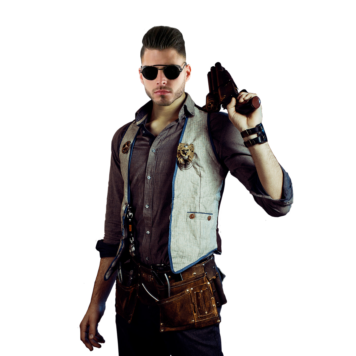 Vaporiste avec lunettes de soleil homme Rider