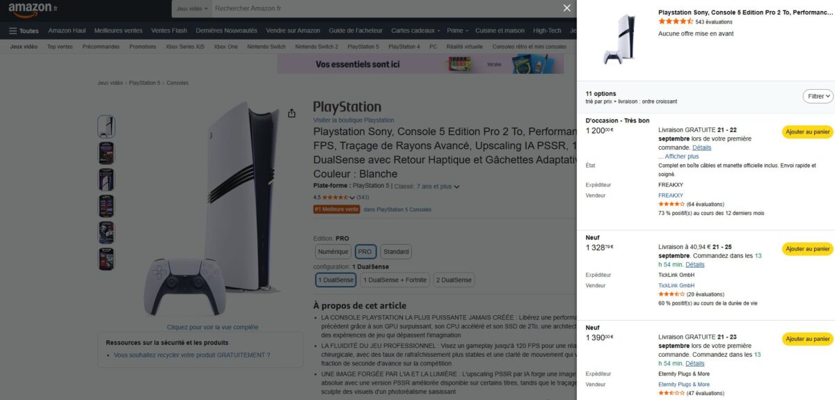 Rupture de stock PS5 Pro