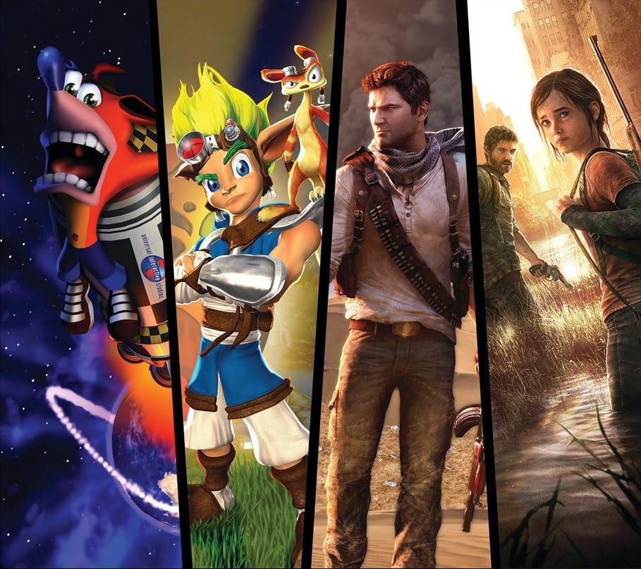 Crash Bandicoot, Jak, Nathan Drake et Ellie